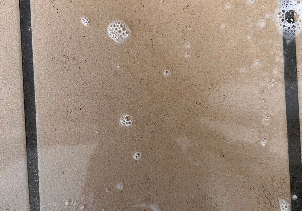 玄関床洗浄